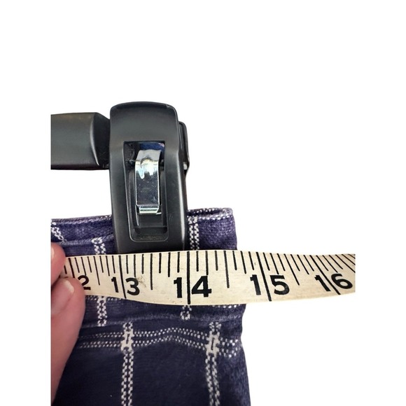 Madewell "The Petite Perfect Vintage Jean" Plaid Trousers Navy White, Size 27 - Picture 4 of 10